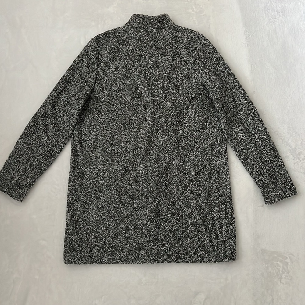 Old Navy Gray & White Relaxed Textured Button-Front Coat Size Small - Picture 7 of 12